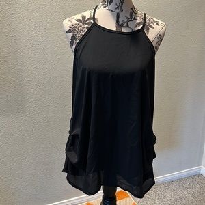 Libian Black Spaghetti Strap Blouse
